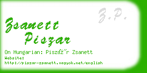 zsanett piszar business card